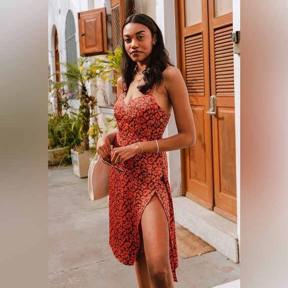 Cupshe | Camryn Lace Up Back Slip Dress - Picture 1 of 15